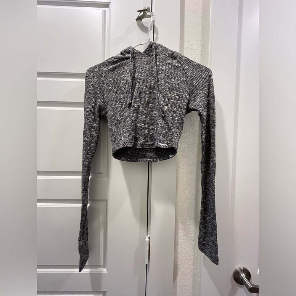 Gymshark jersey/ stretch grey crop top